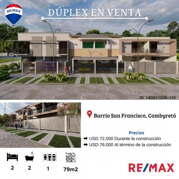 Duplex en Venta en San Francisco Encarnación, Itapúa
