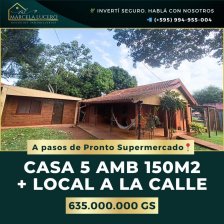 Nuevo Valor Hohenau Centro Casa 5 Ambientes +  Salon Comercial