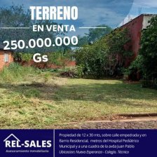 Terreno en Venta en Nueva Esperanza Encarnación, Itapúa